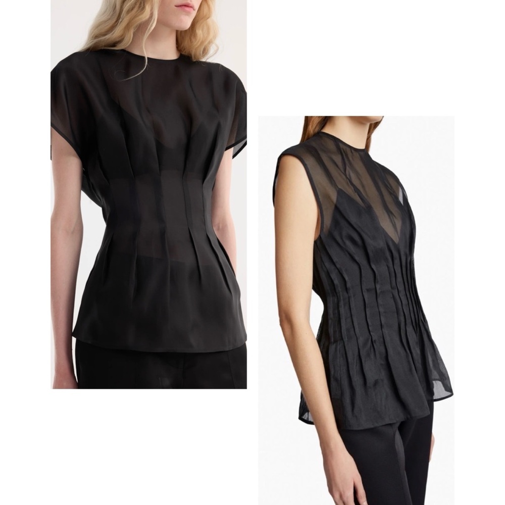 Khaite Westin Organza Top, 6, Black - Picture 17 of 17